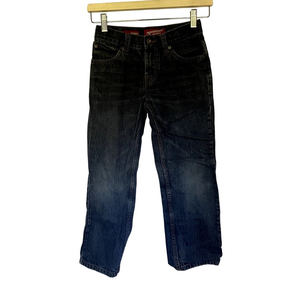 Arizona jeans original kids size 8 regular cotton pants denim dark wash pants - Picture 1 of 7